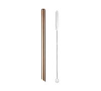 Pajita De Acero Inoxidable 5pcs 12x215mm Metal Straw 8.5'' Reusable Drinking Straws For Bubble Tea Boba Smoothies Milkshakes(Rosegold sharp)