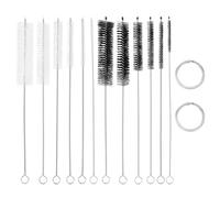 Pajita de limpieza, cepillo de limpieza, 12 unidades de tubos de ensayo de 21 cm, cepillo de limpieza, cepillo para manguera de leche, cepillo de manguera, pajitas, cepillo limpiador para huecos