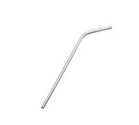 Pajita de metal de acero inoxidable con punta recta o doblada con cepillo de limpieza para zumos, café, herramienta de cocina reutilizable, pajita doblada de acero inoxidable