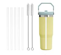 Pajita de repuesto para Stanley Iceflow de 887 ml (solamente), pajita transparente reutilizable con cepillo limpiador de popote, compatible con vaso Stanley IceFlow Flip de acero inoxidable de 30