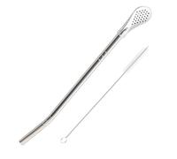 Pajita Desmontable Yerba Mate Bombilla Cuchara | Cuchara de paja multifuncional con cepillo de limpieza | Pajita de metal para té suelto, batidos y bebidas | Cuchara de paja filtrada reutilizable