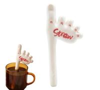 Pajita para los pies - Pajita de cerámica 17x8 cm, tubo para bebidas con diseño de punta humorística, herramienta artística para hecho a mano | accesorio para beber té, agua fr
