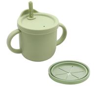 Pajita para taza de bebé - Taza para sorber con pajita de silicona para bebé | Taza para sorber con pajita de 250 ml, taza de entrenamiento para bebés liviana, taza de transición con pajita única, taz