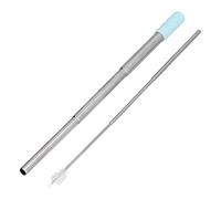 Pajita Plegable De Acero Inoxidable 304, Pajita Plegable Portátil Con Cepillos De Acero Plegables Paja Telescópica Reutilizable Con Estuche Para Café Y Bebidas(#1)