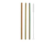 pajitas de acero inoxidable 3Pcs Reusable Heart Shaped Drinking Straw With Brush Stainless Steel Straws For Juice Milk Tea Coffee Bar Party(3Pcs MixR)