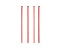 Pajitas De Acero Inoxidable 4pcs Stainless Steel Straw Creative Romantic Pink Heart For Drinking Juice Milk Parties Supplies para Batidos(4 pcs)