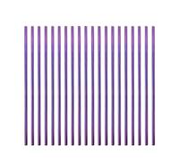Pajitas De acero Inoxidable Herramientas de barra acero inoxidable for pajitas, reutilizables metal, for beber té burbujas, tubos for bebidas(Purple20pcsstraight)
