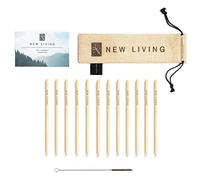 Pajitas de bambú | 12 pajitas reutilizables de bambú | aptas para lavavajillas | ecológicas y biodegradables | pajitas no de plástico | Incluye 1 cepillo de limpieza y funda de transporte