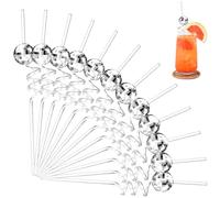 Pajitas De Disco Espejo 12Pcs Reutilizables - Mirror Disco Ball Straws Para Decoración De Cócteles Fiestas
