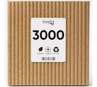 Pajitas de Papel Biodegradable, 20cm. Desechables, ecológicas y compostables. Comprometida con el medio ambiente.… (3000)