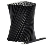 Pajitas de papel biodegradables para cócteles, color negro, 1000 unidades, 19,7 cm x 0,6 cm, para bares y restaurantes