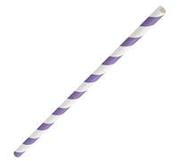 Pajitas de papel color lila y blanco de 8 pulgadas, paquete de 250 pajitas de papel ecológicas, pajitas de papel para beber