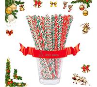 Pajitas de papel coloridas, 300 pajitas de Navidad adecuadas para fiestas, cumpleaños, bodas