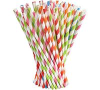 Pajitas de Papel Orgánicas y Ecológicas - 200 Unidades Coloridas - Color al Azar