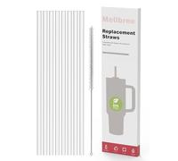 Pajitas de repuesto compatibles con Stanley Cup de 40 onzas, paquete de 8, pajitas transparentes reutilizables compatibles con vaso de viaje Stanley Adventure Quencher