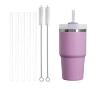Pajitas para Stanley Cup de 14 onzas y 20 onzas, pajitas transparentes de repuesto para vaso Stanley Adventure Quencher de 40 onzas, además de cepillo limpiador de pajitas para accesorios de Stanley