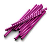 Pajitas reutilizables de metal Boba y pajitas de batido paquete de 50 unidades. NiceCaTeLe - Pajitas de grasa de acero inoxidable enormes de 0.5 pulgadas de ancho para té de burbujas/perlas de tapioca, batidos, bebidas jumbo (morado)