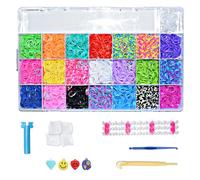 Pajoma Loom Bands Kit and Clips Collection mit 4200 Bandz + 170 Clips + 2 Ganchos + 6 Colgantes + 1 Loom Bordo