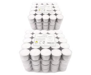 Pajoma - Velas de té sin aroma, 200 unidades, tiempo de combustión: 8 horas