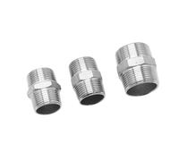 PAJPXPCD 1/8" 1/4" 3/8" 1/2" 3/4" 1" 1.5" 2" 3" 4" Male Hex Nipple 201 Stainless Steel Pipe Fitting Coupler Connector Water(4")