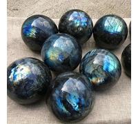 PAJPXPCD 1 bola de cristal labradorita 55-60 mm, llamativa pulida, labrad azul PAJPXPCD