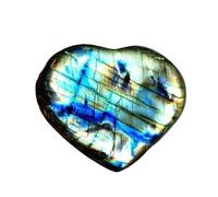 PAJPXPCD 1 pieza de 100-200 g piedra cristal labrador, muestra gruesa en forma corazón PAJPXPCD