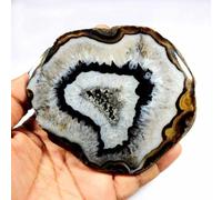 PAJPXPCD 1 pieza de 200-300 g ágata negra Botswana, piedra preciosa, cabujón fantasía, cortada PAJPXPCD
