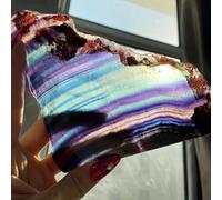 PAJPXPCD 1 pieza de 500-700 g piedras fluorita colores, cristales, artesanías cristal, decoración del hogar PAJPXPCD