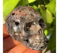 PAJPXPCD 1 pieza de calavera cristal tallada a mano 45-50 mm, cuarzo, piedra PAJPXPCD