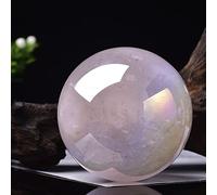 PAJPXPCD 1 pieza de cristal natural galvanoplastia bola péndulo original cristal salud piedra aura gema moderna decoración del hogar arte gran opción para decoración del hogar (tamaño: 40-50 mm)