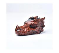 PAJPXPCD 1 pieza de piedra tallada a mano cristal obsidiana roja con cabeza dragón 7 cm PAJPXPCD