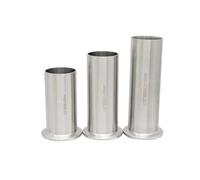PAJPXPCD 19-102mm 1.5"-4'' Tri Clamp x 80 100 120 mm Length Butt Weld Ferrule SUS316L Stainless Steel Pipe Fitting (80MM_76K91)