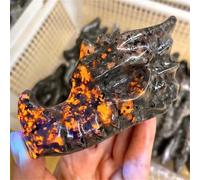 PAJPXPCD 1pc 70-80mm Crystal Crafts Crystals Stones Skulls Carved Dragon Head For Gifts PAJPXPCD