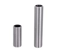 PAJPXPCD 2" BSPP Male 30 40 50-150mm 304 Stainless Steel Full Thread Nipple Barrel Nipple Pipe Fitting Water Tank(100MM_2")
