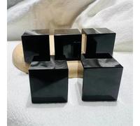 PAJPXPCD 2 piezas de cm obsidiana negra, cristales cuarzo, piedra pulida, decoración del hogar y regalo PAJPXPCD