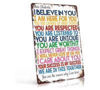 PAJPXPCD Amusing Life Lesson Sign Weathered Metal Tin Clever Saying Corridor Wall-Art 8 X 12 inch