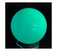 PAJPXPCD Bola de cristal luminosa calcita verde que brilla en la oscuridad 8 cm, esfera piedra oscura, 1 unidad PAJPXPCD