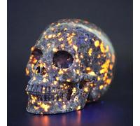PAJPXPCD Calavera de piedra llama tallada a mano 2'', calavera, yooperlita, cristal, regalos, 1 pieza PAJPXPCD