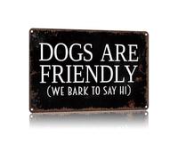 PAJPXPCD Canine Greeting Vintage Tin Sign Decor 12x8 Inch