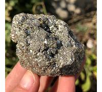 PAJPXPCD Cristal Natural, Piedra de espécimen de pirita cúbica Brillante Natural y Cristal de Cuarzo (Size : 500-600g)