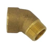 PAJPXPCD DN15/20/25/32/40/50/65/80/100 Brass Female To Male 45 Degree Elbow Pipe Fitting Coupler Connector Water Gas Oil Equal Diameter(1Inch-DN25)