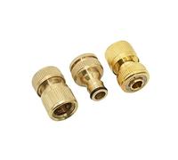 PAJPXPCD Drip irrigation fittings Spray Water Connection Brass 1/2 Inch Quick Connector Water Car Wash Kit Garden Irrigation Kit Copper Connector Hose Water Stop Connector 1 Set