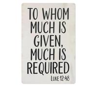 PAJPXPCD Earth Tone Inspirational Verse Metal Tin Sign Responsibility Quote Wall Decor for Home Fellowship Display 8 X 12 inch