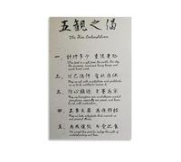 PAJPXPCD Eat with Awareness Poster - Minimalist Zen Wisdom Wall-Art for Kitchen Wall, Dining Area, Mindful Living Space(Framed,16x24inch(40x60cm))