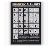 PAJPXPCD English Phonetic Alphabet Metal Sign Pronunciation Guide Chart For Classroom Wall School Home Study Language Arts Visual Aid 8 X 12 inch