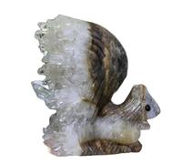 PAJPXPCD Estatua de ardilla tallada a mano, 1 unidad, 7-10 cm, cuarzo citrino cristalino transparente PAJPXPCD