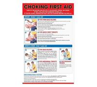 PAJPXPCD First Aid for Choking Poster Abdominal Thrusts Back Blows Chart for Workplace Restaurant School OSHA Compliant Guide(Unframed,16x24inch(40x60cm))