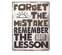 PAJPXPCD Forget The Mistake Remember The Lesson Inspirational Wall Decor 12x8 Inch
