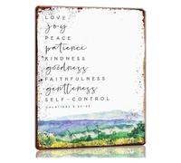 PAJPXPCD Fruit Of The Galatians 5:22 Metal Sign 12x8 Inch
