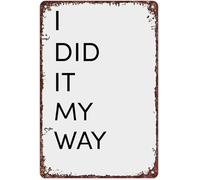 PAJPXPCD Independent Journey Victory Statement Antique Metal Tin Sign For Mentor Den Goal Setting Room Wall Decoration 8 X 12 inch